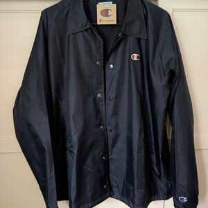 Champion Men's Coaches Jacket West Breaker Edition Size Large Navy